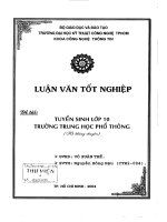 Tuyển sinh lớp 10 trường Trung học cơ sở (hệ không chuyên)
