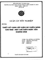 Thiết kế cung cấp điện và chiếu sáng cho nhà máy chế biến nước yến Khánh Hòa