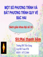 PT BPT quy vê bac hai
