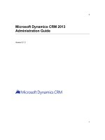 Microsoft Dynamics CRM 2013 Administration Guide