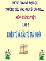 LTVC Từ trái nghĩa