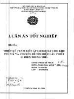 Thiết kế trạm biến áp 110 22 15 kv cho khu phú mỹ và chuyên đề tìm hiểu thiết bị điện trung kế