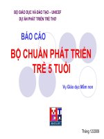 Báo cáo Bộ chuẩn PTT 5 tuổi