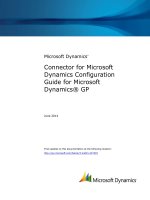 Connector for Microsoft Dynamics: Configuration Guide for Microsoft Dynamics GP