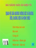 Bài 2. Quan hệ giữa đường vuông góc và đường xiên, đường xiên và hình chiếu