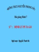 Chương II - Bài 7: Định lý Py-ta-go