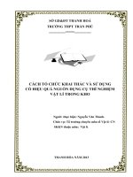 skkn tổ chức khai thác, sử dụng có hiệu quả nguồn thí nghiệm vật lý trong kho