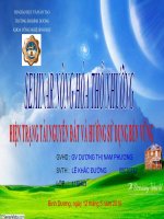 Bài seminar nông hóa thỗ nhưỡng