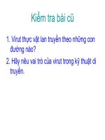 Bài 46: Virut truyền nhiễm và miễn dịch