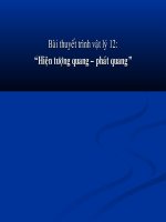 HIỆN TƯỢNG QUANG, PHÁT QUANG