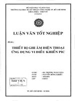 Thiết bị ghi âm điện thọai ứng dụng vi điều khiển PIC