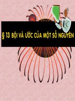 BỘI VÀ ƯỚC CỦA 1 SỐ NGUYÊN