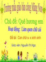 LQCC: Con chữ S-X xinh xinh