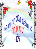 Tiết 31: Sự Bay Hơi - Sự Ngưng tụ (T1)