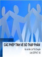 các phép tính về số thập phân