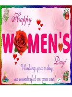Mừng ngày Phụ Nữ VN