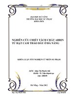 Nghiên cứu chiết tách chất abrin từ hạt cây cam thảo dây ở đà nẵng