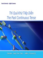 Thì quá khứ tiếp diễn