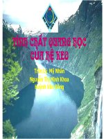 Bài 12.TÍNH CHẤT QUANG HỌC CỦA HỆ KEO