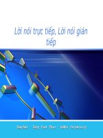 Lời nói trực tiếp, gián tiếp