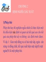 Định nghĩa xác suất Toán 11