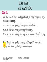 Câu hỏi và bài tập kiểm tra Bài 2 : Vận tốc. Cóđápán