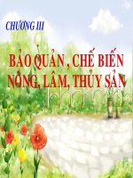 Bài 40: Mục đích , ý nghĩa của công tác bảo quản chế biến nông lâm thủy sản