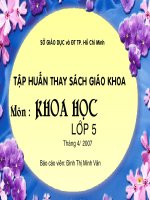 Khoa học lớp 5 (Chương trình-SGK-PPDH)