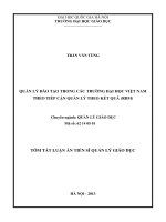 QUẢN LÝ ĐÀO TẠO TRONG CÁC TRƯỜNG ĐẠI HỌC VIỆT NAM THEO TIẾP CẬN QUẢN LÝ THEO KẾT QUẢ (RBM)
