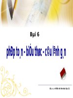 Bài 6: Phép toán, biểu thức, câu lệnh gán