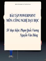 Bài tập Công nghệ dạy học