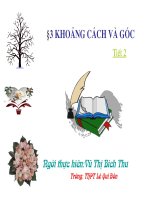 Bài 3 Khoảng cách và góc lớp 10