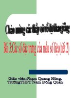 PHƯƠNG SAI VÀ ĐỘ LỆCH CHUẨN