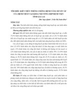 Tìm hiểu kiến thức phòng chống bệnh tăng huyết áp của bệnh nhân tại khoa nội tổng hợp bệnh viện tỉnh gia lai