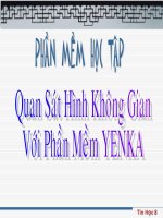 Quan sát hình không gian với phần mềm Yenka