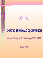 Giới thiệu về chương trình giaó dụcc mầm non