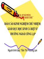 Giáo viên chủ nhiệm lớp THPT