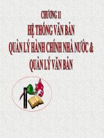 HỆ THỐNG VĂN BẢN QUẢN LÝ HÀNH CHÍNH NHÀ NƯỚC