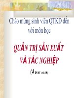 QUẢN TRỊ SẢN XUẤT VÀ TÁC NGHIỆP