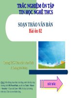 Bài Ôn tâp Tin học nghề THCS (MSWORD-2)