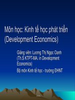 Kinh tế phát triển - Chương 1