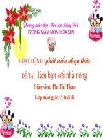 Tìm hiểu về nghề nông