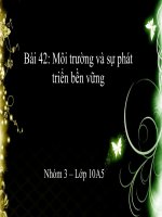 Bài 42: Môi trường và sự phát triển bền vững