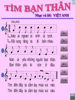 Tìm bạn thân - slide mẫu bài hát lớp 1