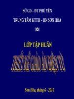 Bài giảng Thiết kế giáo án Điện tử