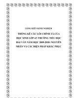 skkn thống kê các lỗi chính tả của học sinh lớp 43 trường tiểu học hải vân năm học 2009-2010 nguyên nhân và các biện pháp khắc phục