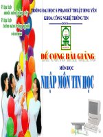 bài giảng tin học cơ bản