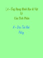 Chuong IIIBai 5- Bai 6Ung dung hinh hoc va vat ly cua tich phan