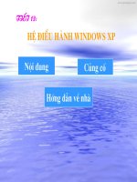 Làm quen với hệ điều hành Win XP