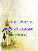 BÁO CÁO TẬP HUẤN